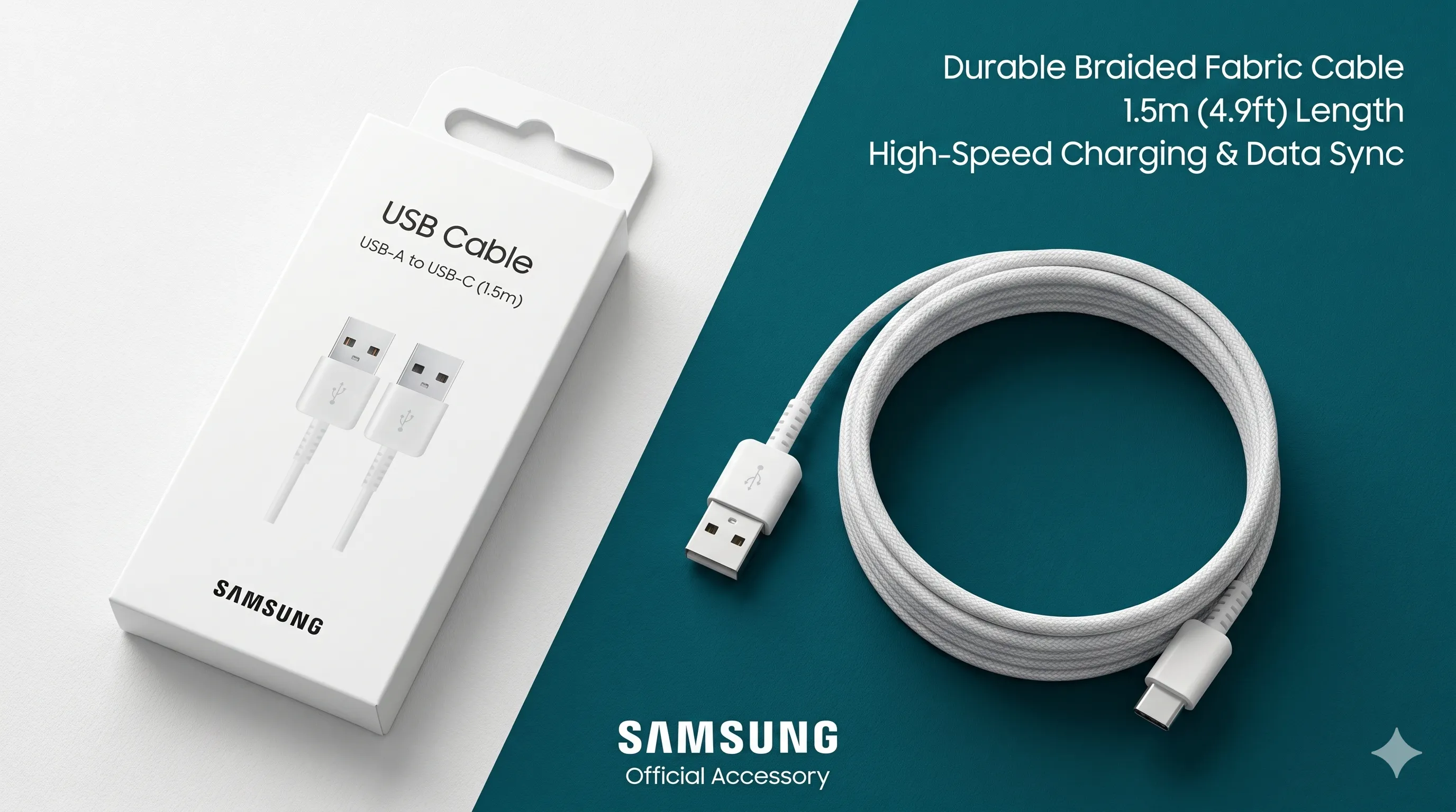 Samsung USB- A to USB- C  (1.5m)  EP_DA705B