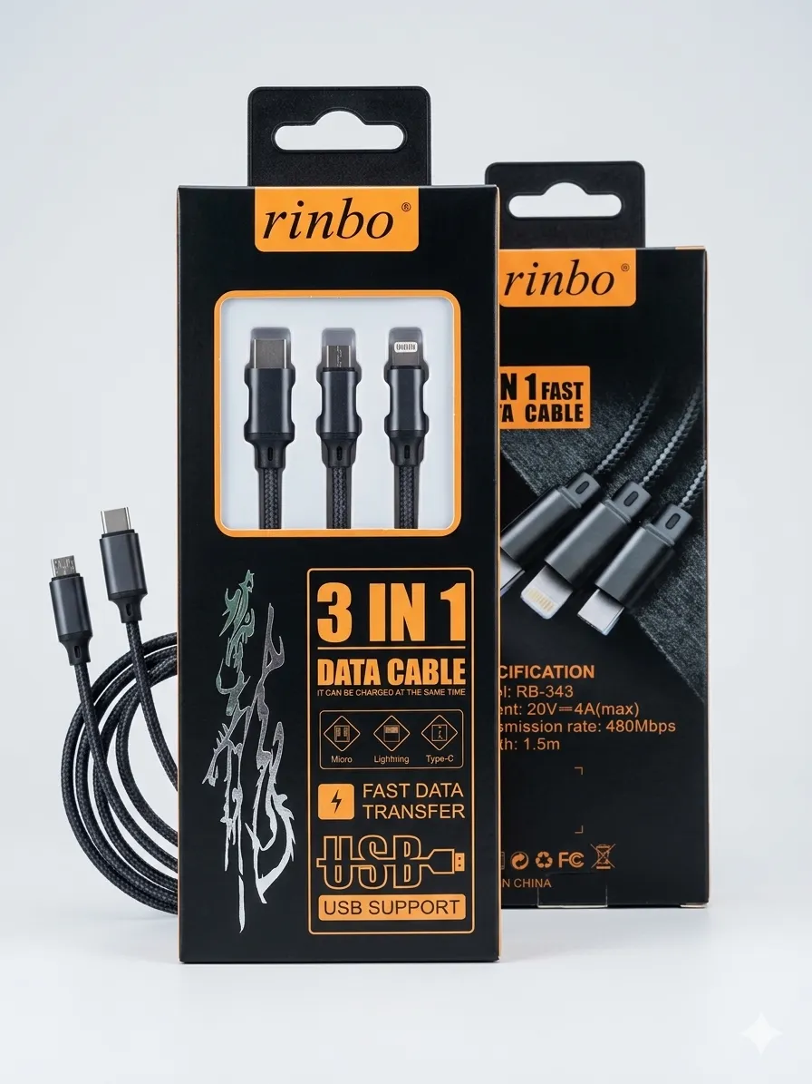 Rinbo 343 - 3 In 1 USB Cable